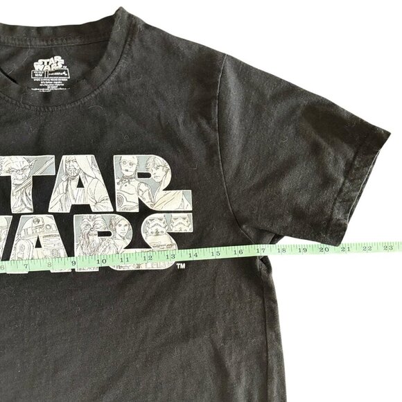 Retro Star Wars T Shirt Mens Medium Black Short Sleeve White Graphic Print - Picture 4 of 6